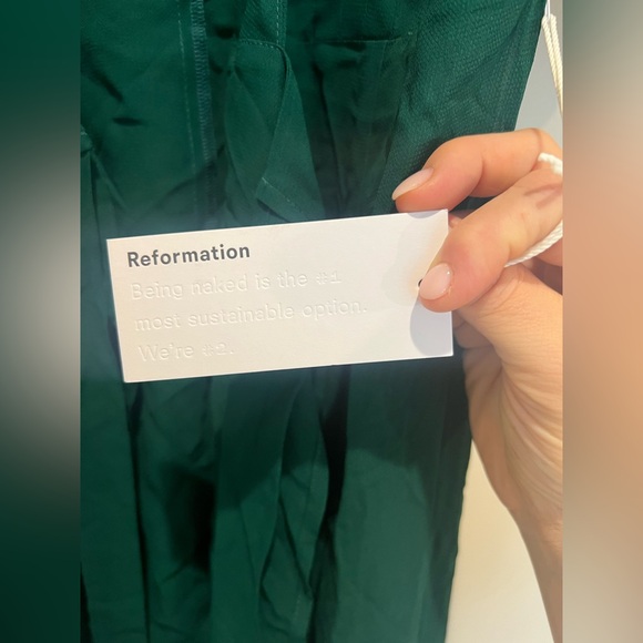 Reformation Emerald Green Winslow Wrap Maxi Dress XS NWT - Picture 6 of 11